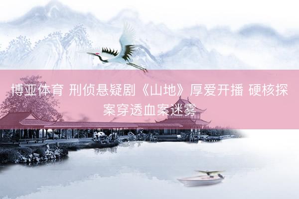 博亚体育 刑侦悬疑剧《山地》厚爱开播 硬核探案穿透血案迷雾