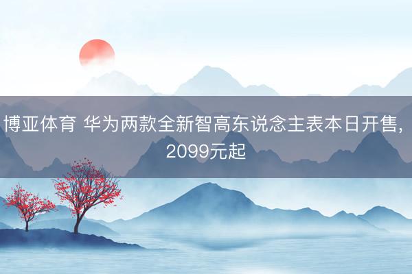 博亚体育 华为两款全新智高东说念主表本日开售， 2099元起