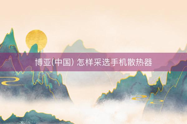 博亚(中国) 怎样采选手机散热器