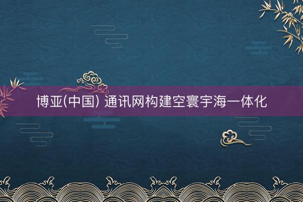 博亚(中国) 通讯网构建空寰宇海一体化